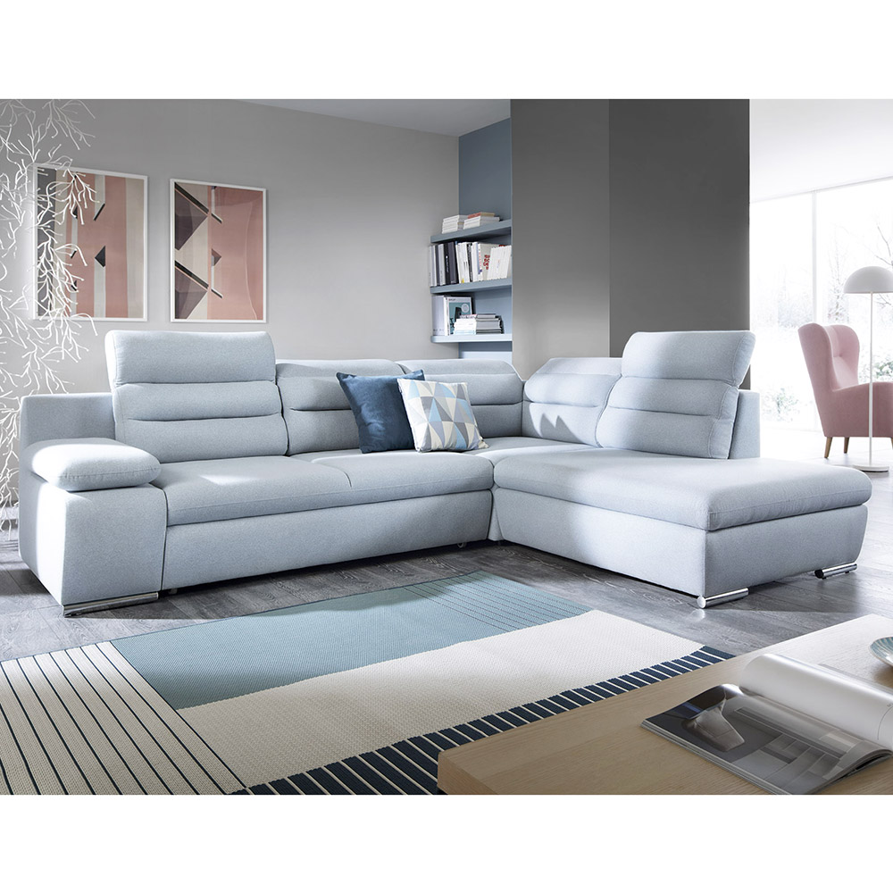 Sedací souprava GRECO | FUNKČNÍ LÁTKA | pravá | rozkládací + úložný prostor | svět. béžová 03 | AKCE