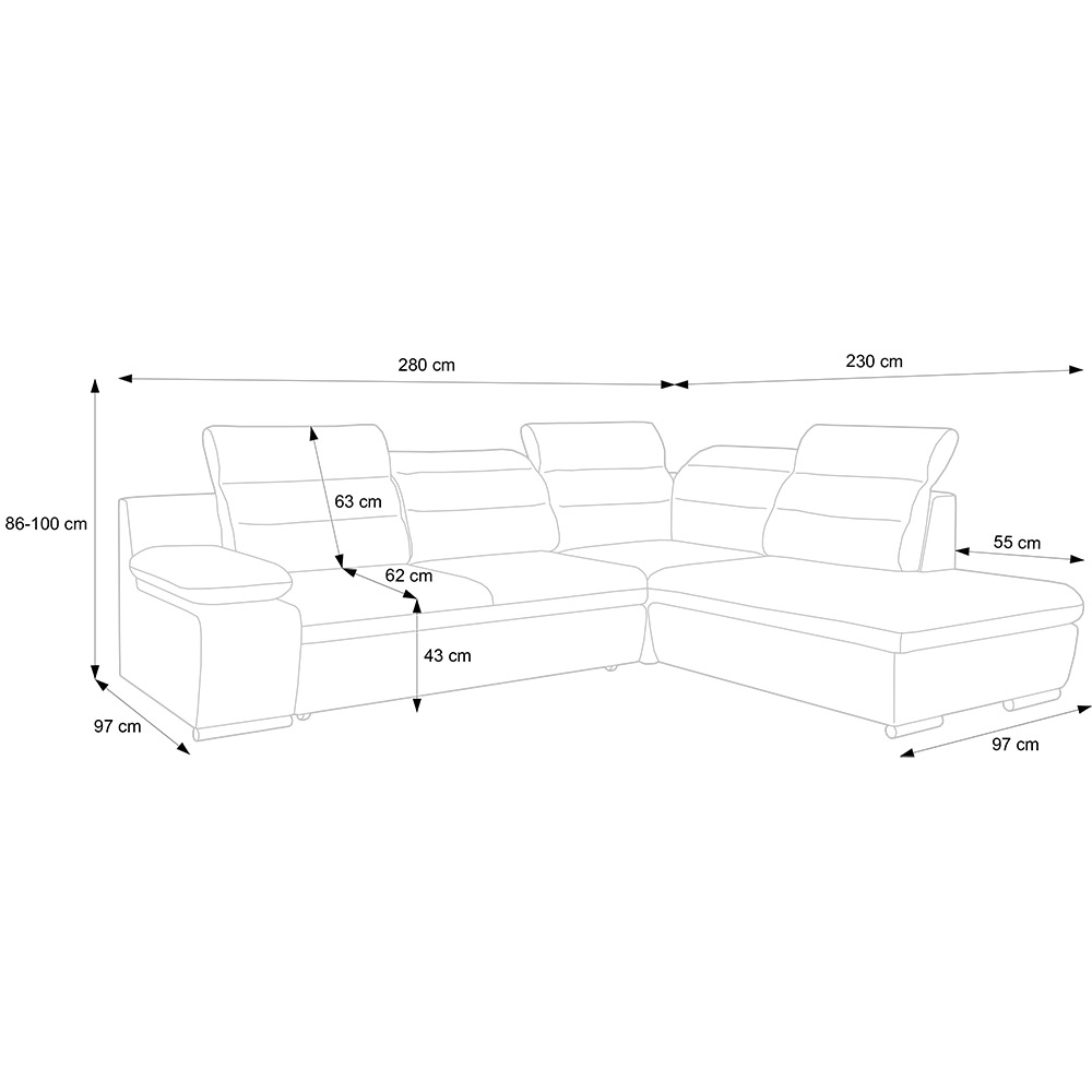 Sedací souprava GRECO | FUNKČNÍ LÁTKA | levá | rozkládací + úložný prostor | světle béžová 03 | AKCE