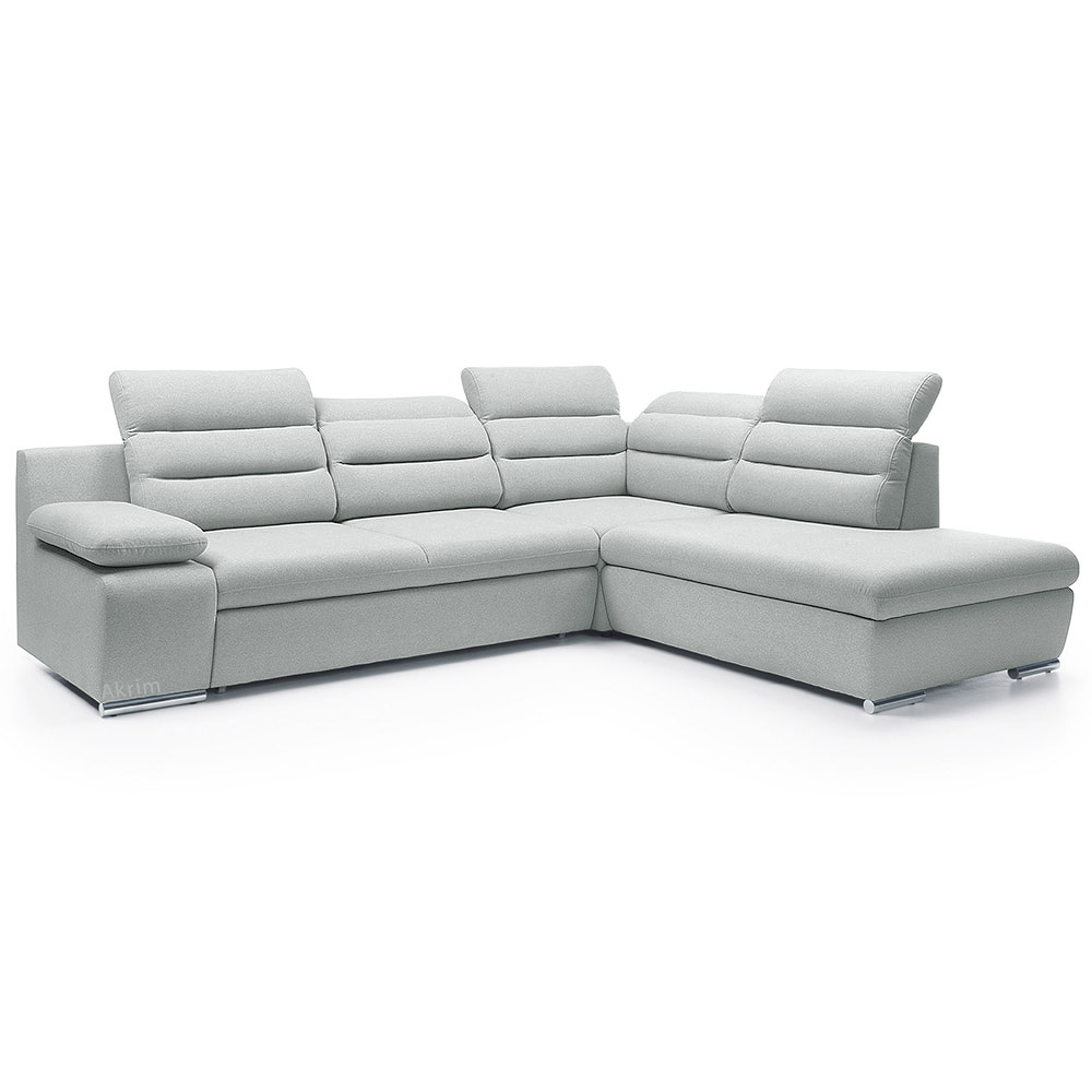 Sedací souprava GRECO | FUNKČNÍ LÁTKA | pravá | rozkládací + úložný prostor | modrošedá 70 | AKCE