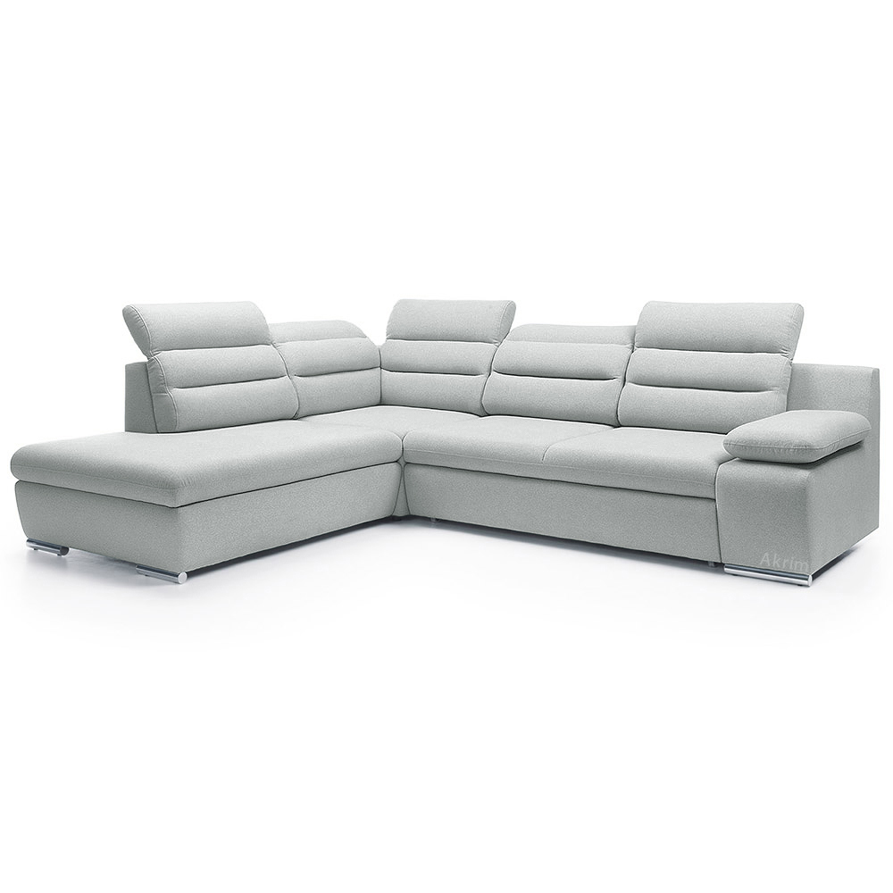 Sedací souprava GRECO | FUNKČNÍ LÁTKA | levá | rozkládací + úložný prostor | modrošedá 70 | AKCE