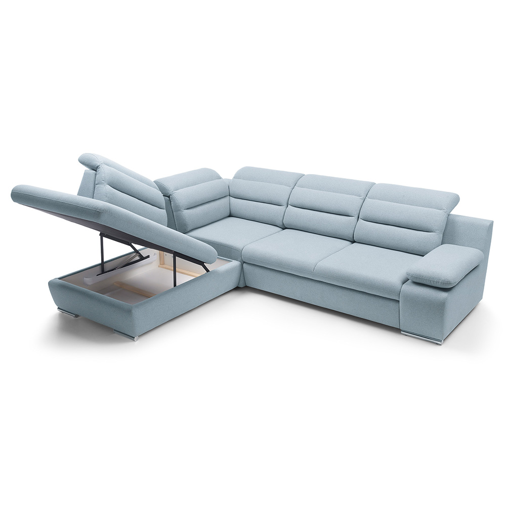 Sedací souprava GRECO | FUNKČNÍ LÁTKA | levá | rozkládací + úložný prostor | šedá 85 | AKCE