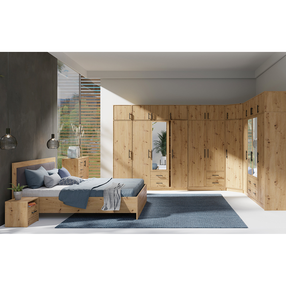 SMART r | šatní skříň SRL3 + nástavec SRN3 + zrcadlo | 100 cm | artisan