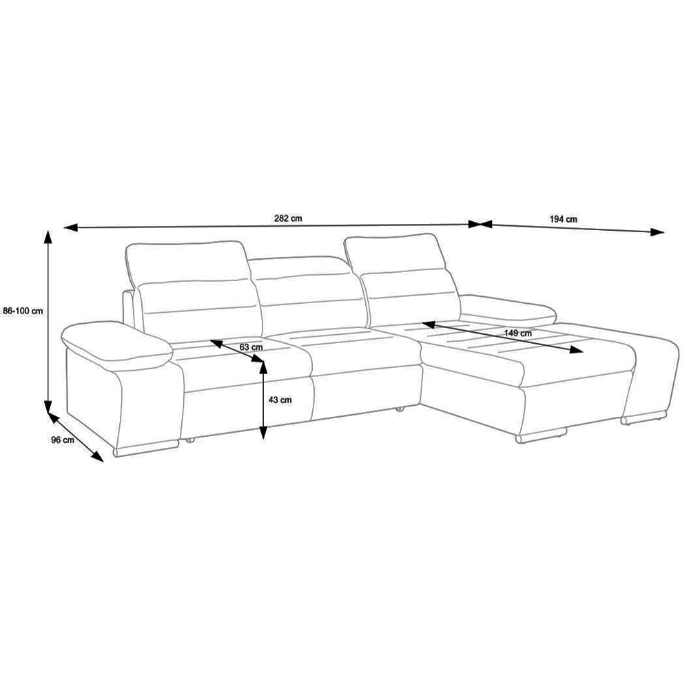 Sedací souprava KORFU | FUNKČNÍ LÁTKA | pravá | rozkládací + úložný prostor | svět. béžová 03 | AKCE