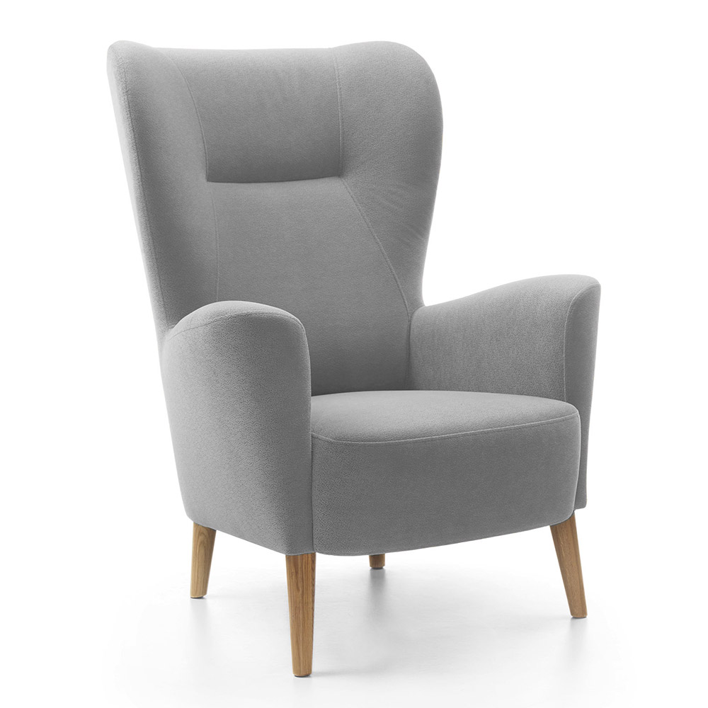 Křeslo ušák s podnožkou Next | FUNKČNÍ LÁTKA | tmavě vínová 59 | nohy buk | AKCE