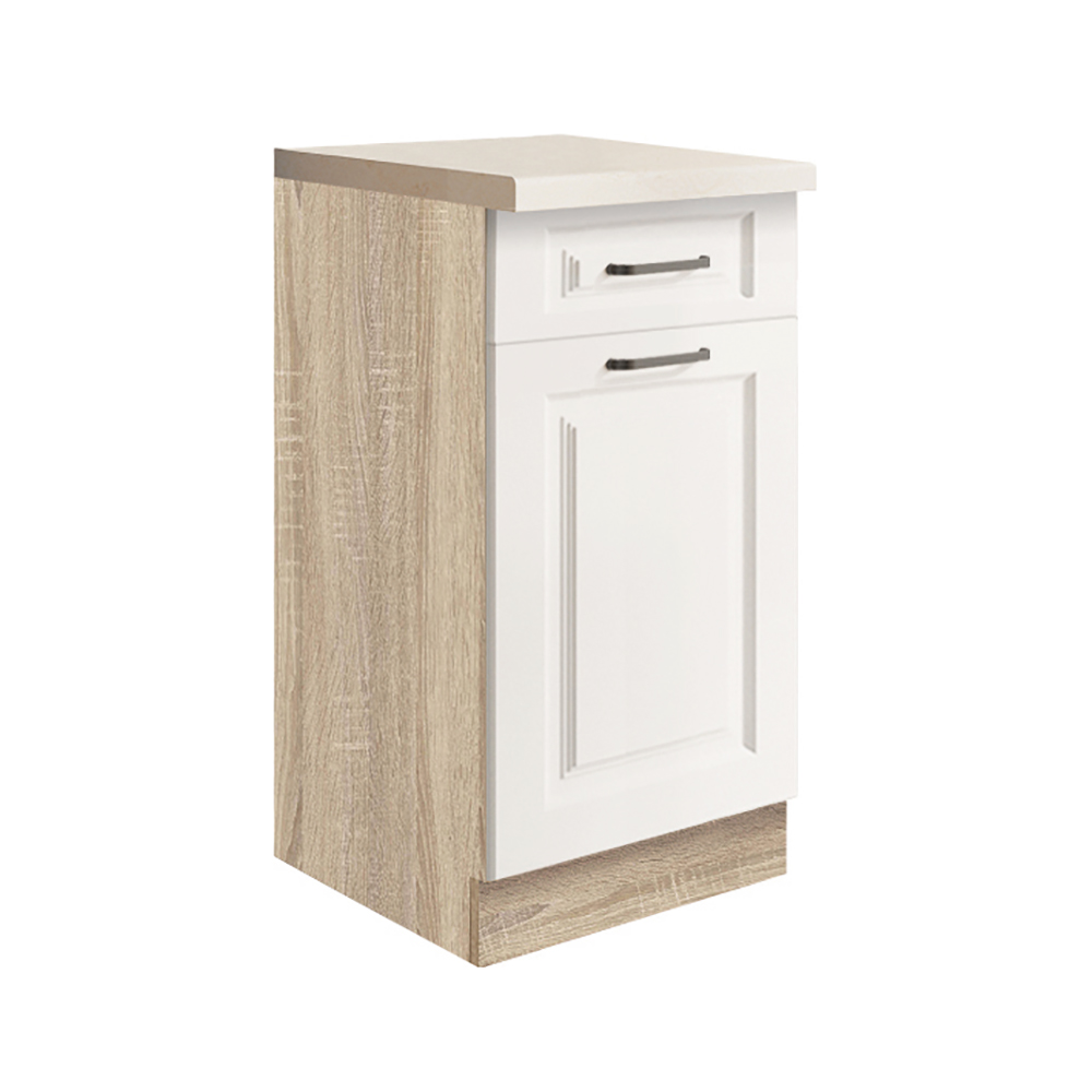 SMART b | dolní skříňka SM-2D | 40 cm | VÝBĚR KORPUSU a KOVÁNÍ | UNI dvířka | bílá mat