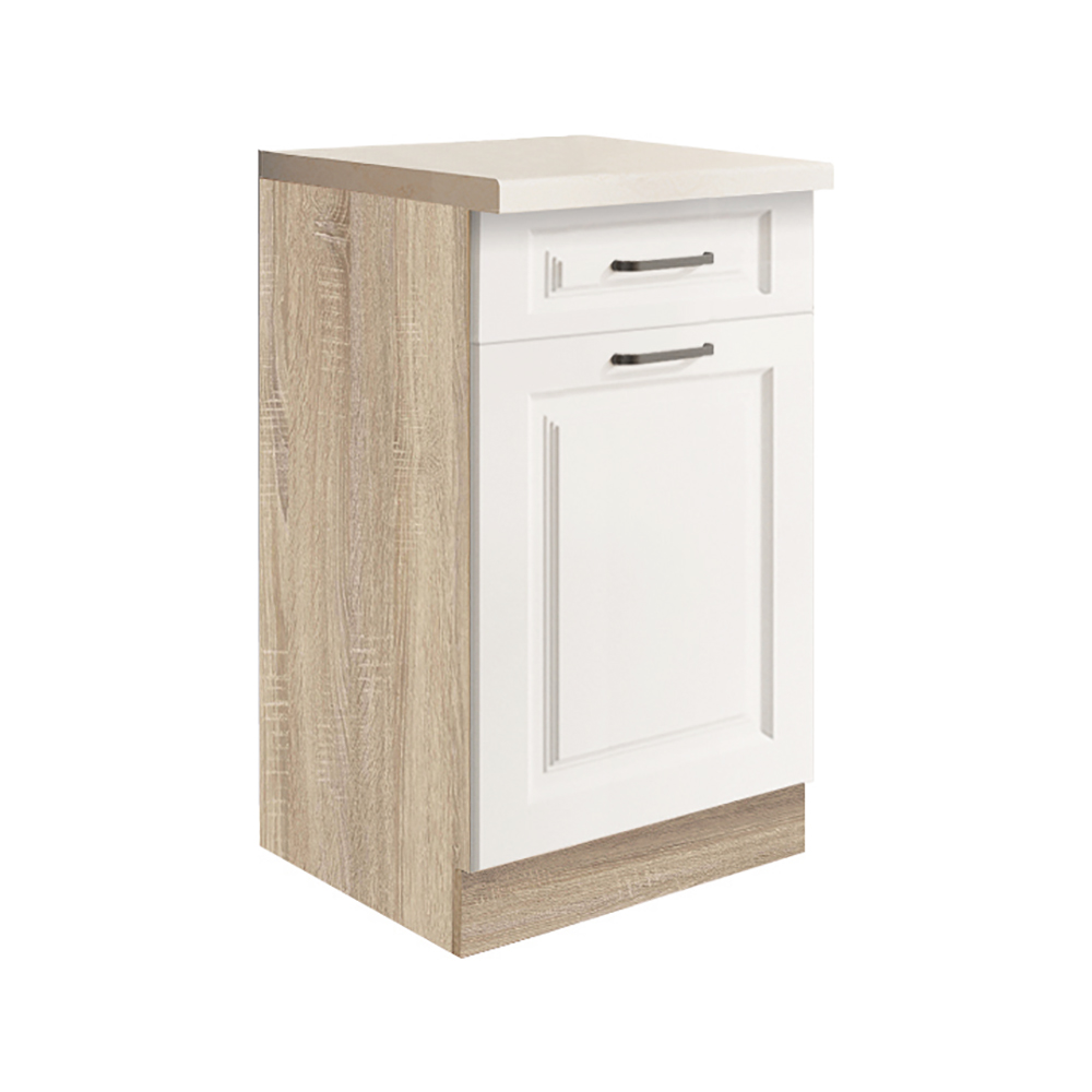 SMART b | dolní skříňka SM-3D | 45 cm | VÝBĚR KORPUSU a KOVÁNÍ | UNI dvířka | bílá mat