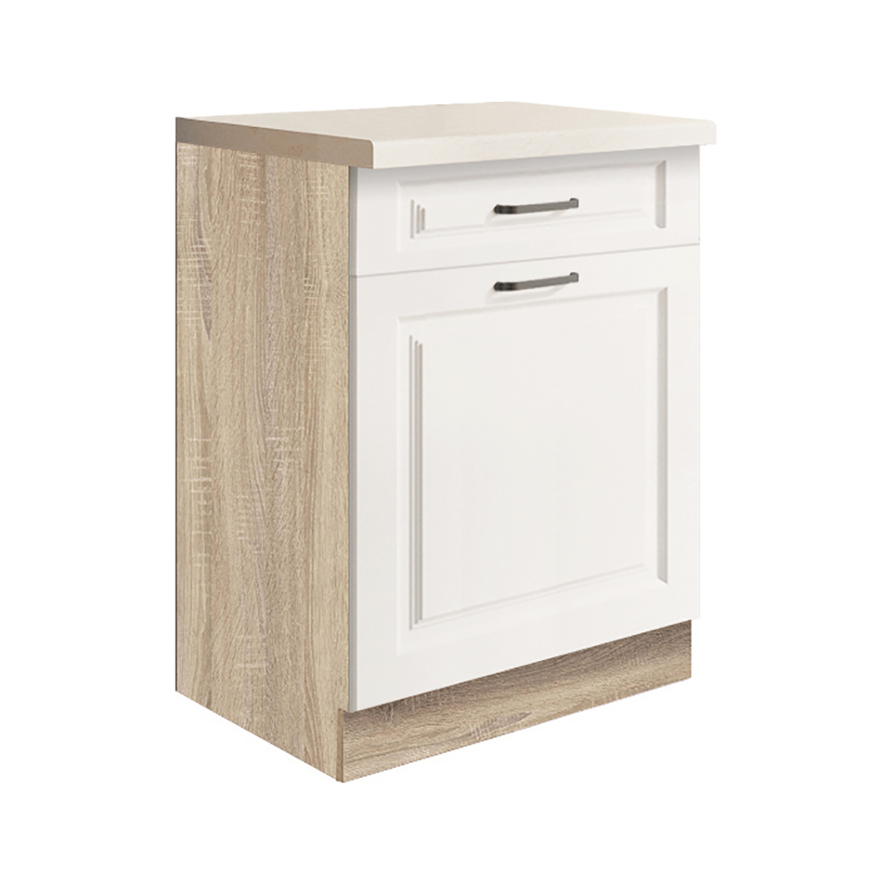 SMART b | dolní skříňka SM-5D | 60 cm | VÝBĚR KORPUSU a KOVÁNÍ | UNI dvířka | bílá mat