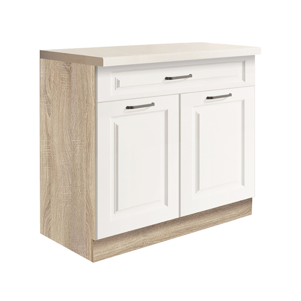 SMART b | dolní skříňka SM-7D | 90 cm | VÝBĚR KORPUSU a KOVÁNÍ | bílá mat