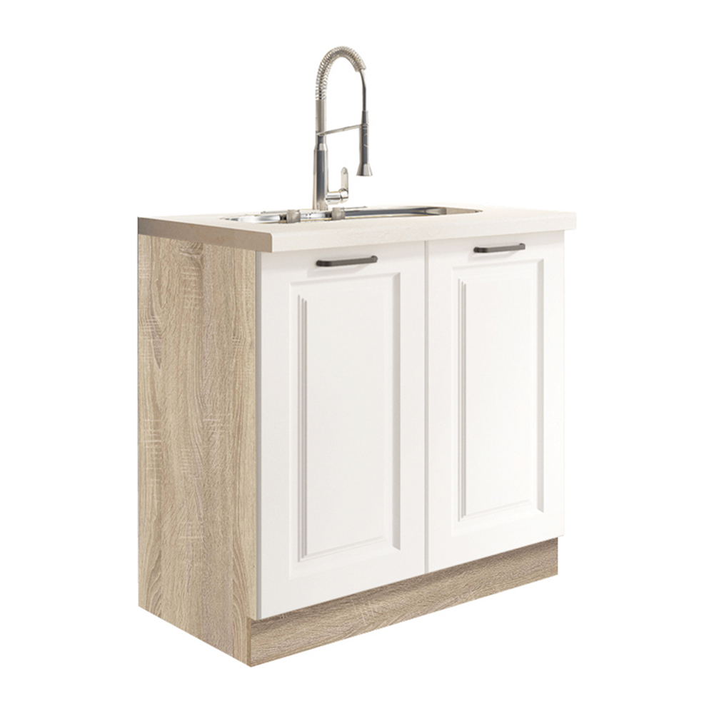 SMART b | dolní skříňka SM-12D dřezová | 80 cm | VÝBĚR KORPUSU | bílá mat