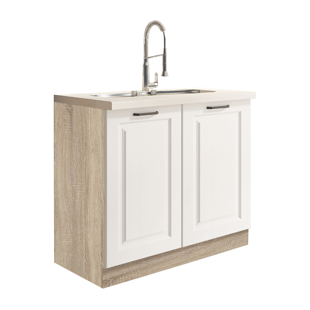 SMART b | dolní skříňka SM-13D dřezová | 90 cm | VÝBĚR KORPUSU | bílá mat