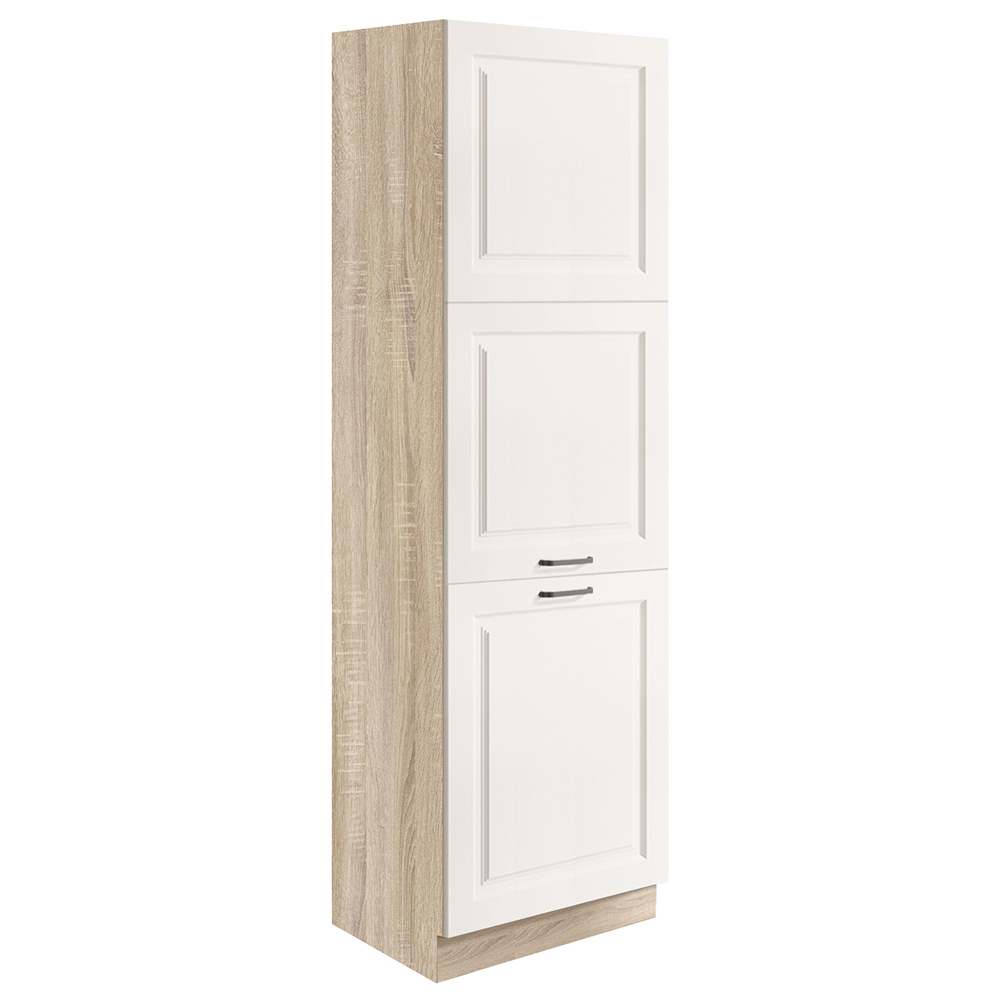 SMART b | vysoká skříňka SM-21D pro vestavnou lednici | 60 cm | VÝBĚR KORPUSU | UNI dvířka | bílá ma