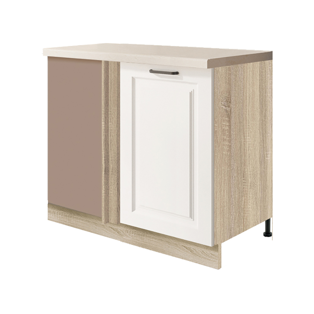 SMART b | dolní skříňka SM-25D rohová + výsuvná police | 60x110 cm | VÝBĚR KORPUSU | bílá mat