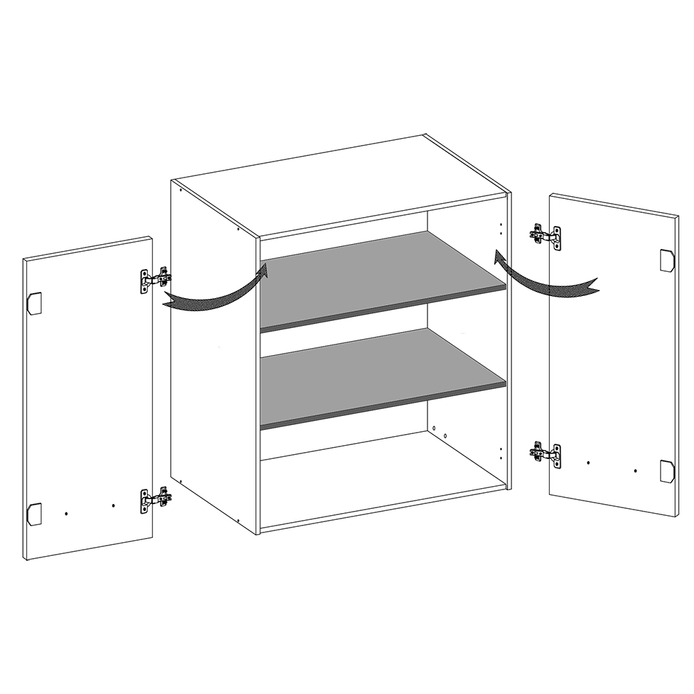 SMART b | horní skříňka SM-43G | 80 cm | VÝBĚR KORPUSU | bílá mat