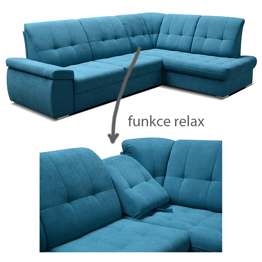 Sedací souprava GREY | 272x192 | pravá | s funkcí RELAX | VÝBĚR TKANIN