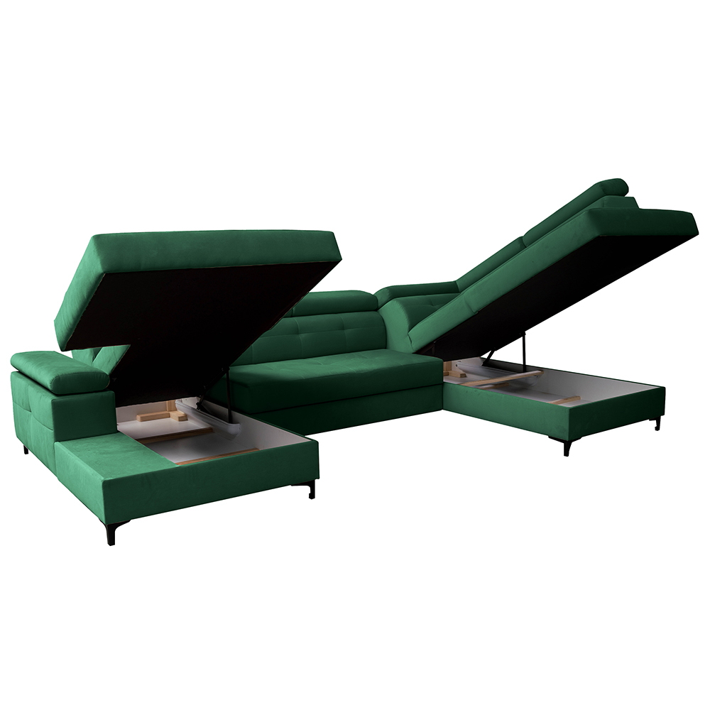 Sedací souprava CAPRI | 175x344x203 | rozkládací + 2x úložný prostor | PRAVÁ | VÝBĚR TKANIN