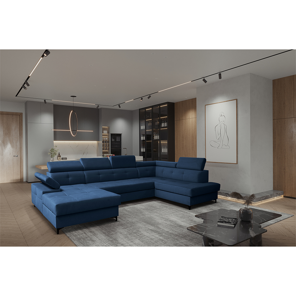 Sedací souprava CAPRI | 175x344x203 | rozkládací + 2x úložný prostor | PRAVÁ | VÝBĚR TKANIN