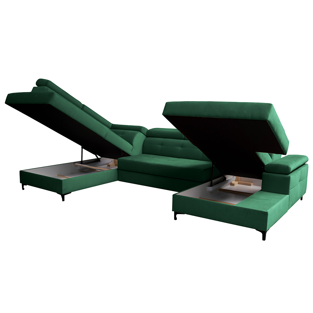 Sedací souprava CAPRI | 203x344x175 | rozkládací + 2x úložný prostor | LEVÁ | VÝBĚR TKANIN