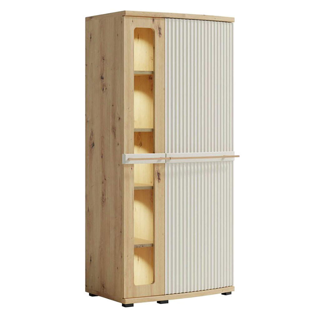 Obývací stěna CANDY k | + LED osvětlení | 299 cm + 175 cm | artisan/kašmír