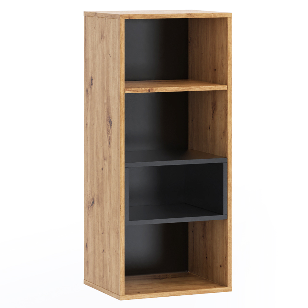 Obývací stěna + předsíňová stěna OLIER a | sestava D | 6 dílů | artisan/černá