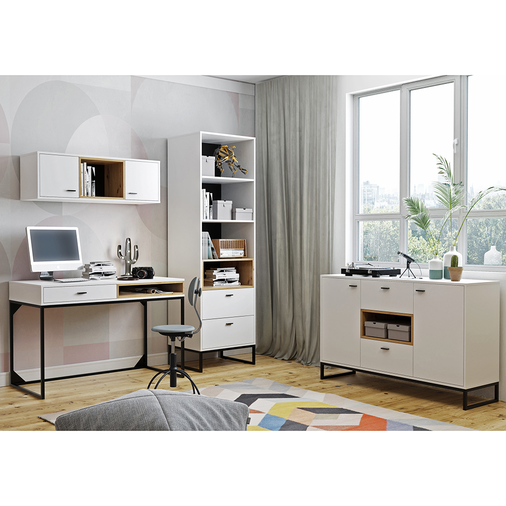 Pracovna OLIER b | 4 díly | bílá/ artisan