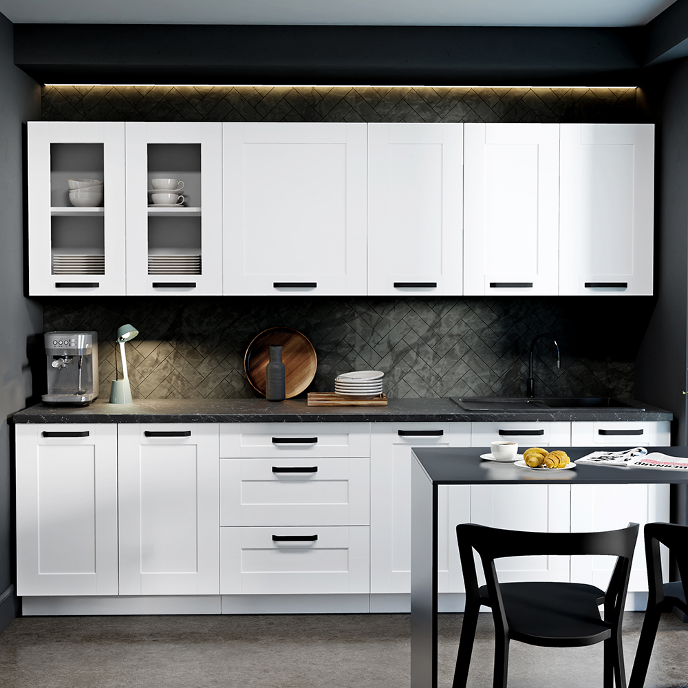 LUNA bb | vysoká skříňka 60 LO-210 2F pro vestavnou lednici | 60 cm | UNI dvířka | bílá mat