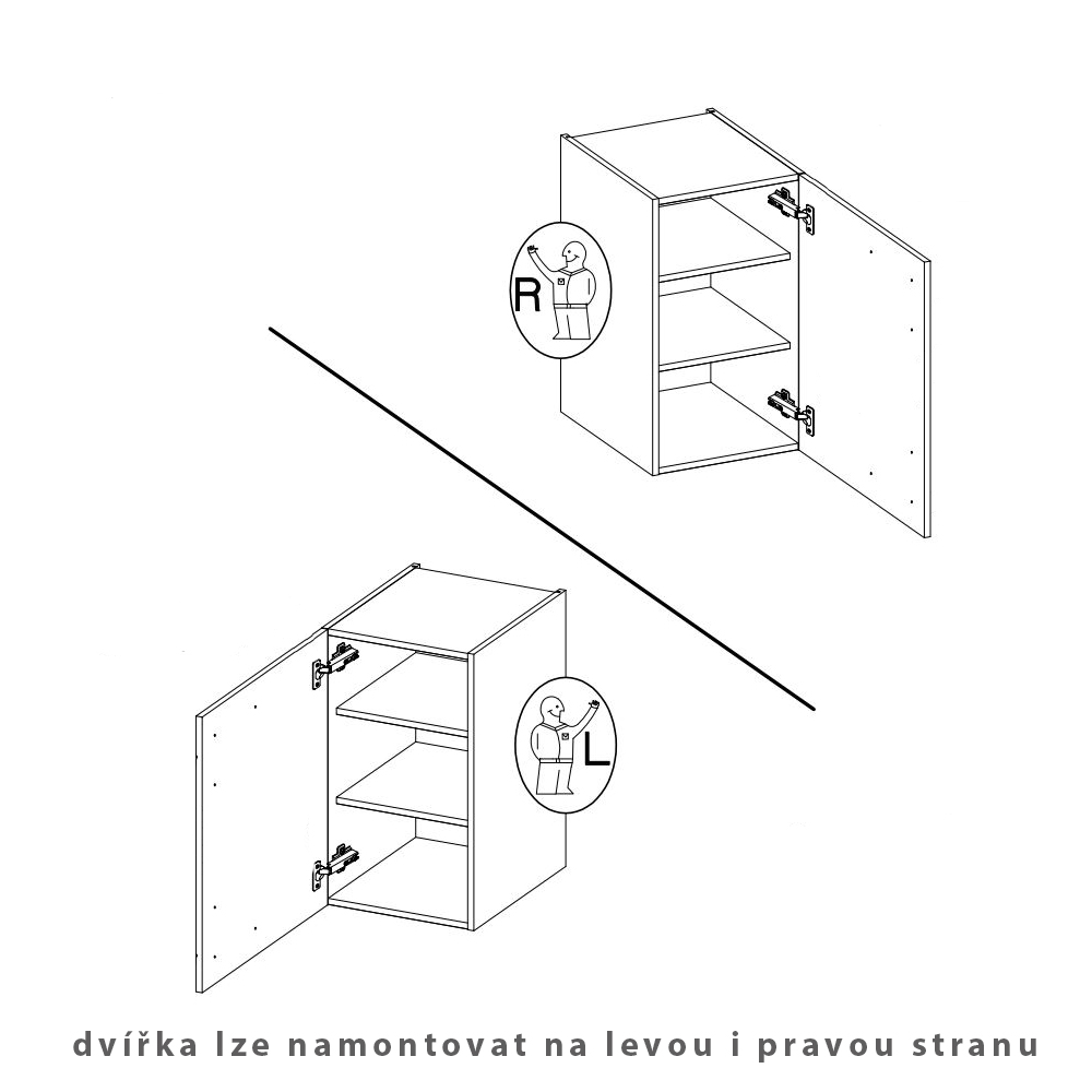 Kuchyňská linka LUNA bb | 260 cm | PREMIUM BOX zásuvky | UNI dvířka | bílá mat