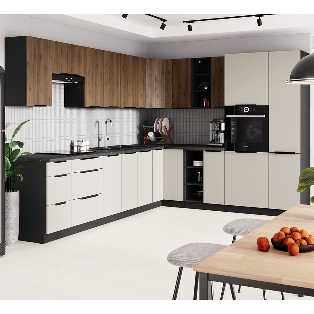 MONZA o | horní skříňka 60 NAGU-36 1F výklopná | 60 cm | HLUBOKÁ | černá/ořech okapi