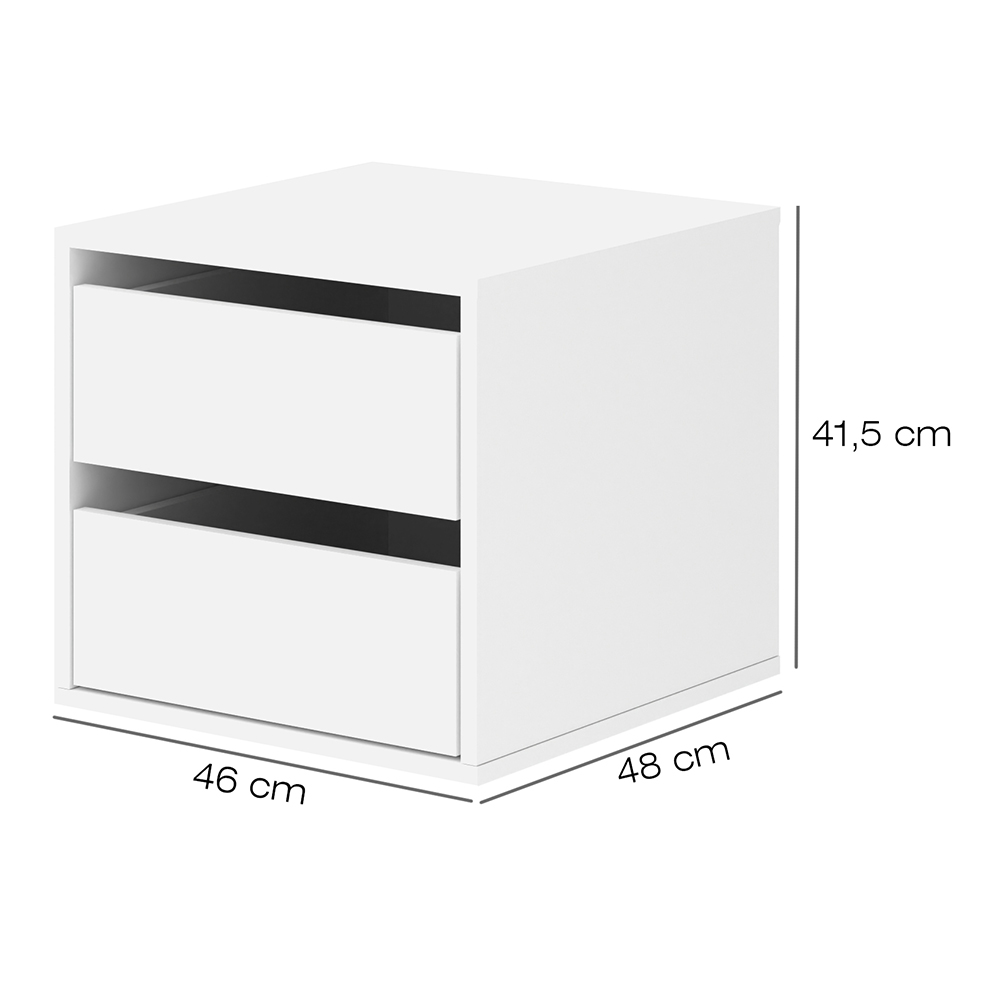 Kontejner do skříně 2S | 46 cm | šedá