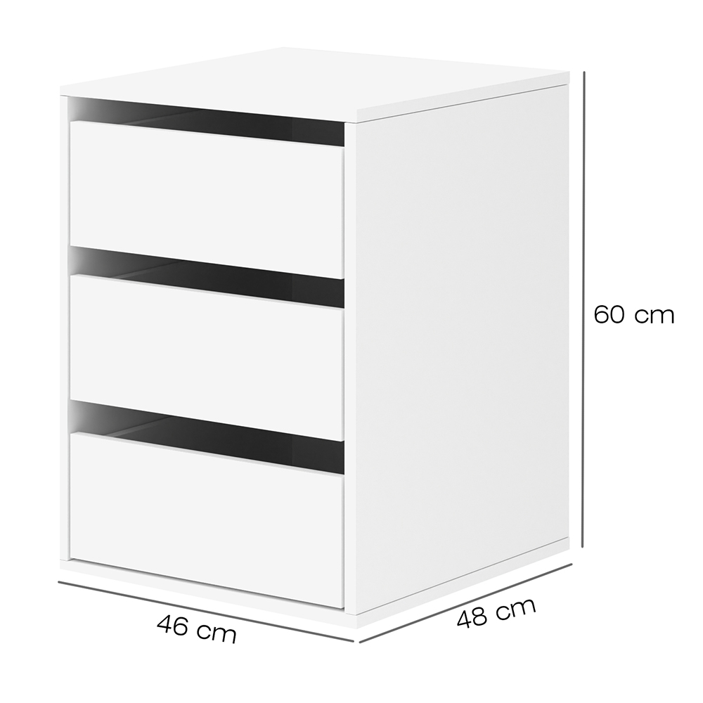 Kontejner do skříně 3S | 46 cm | šedá