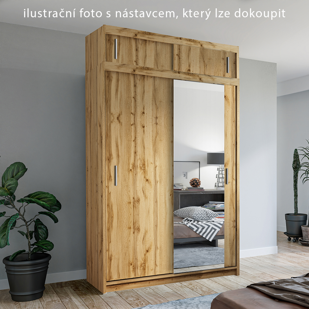 Nástavec | 150x33x62 cm | wotan | pro vybrané posuvné skříně