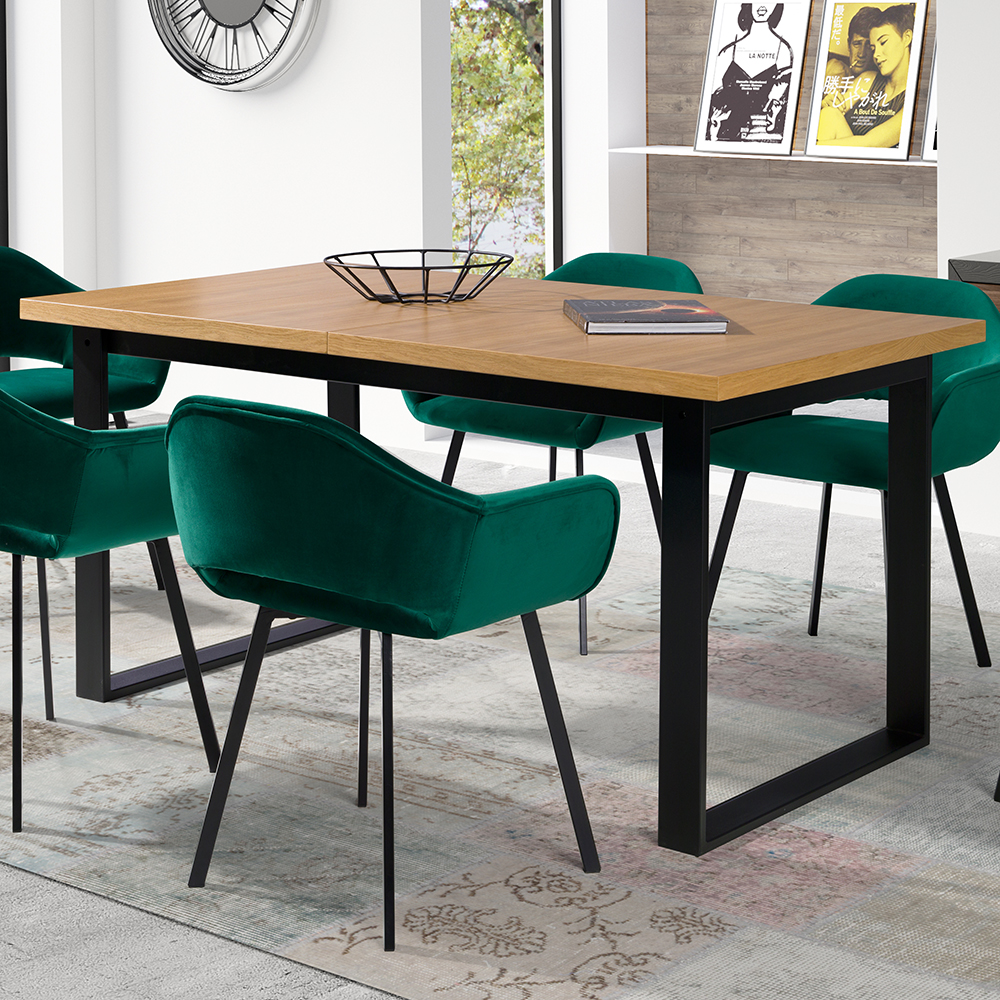 Jídelní set LOFT | rozkládací stůl 160x90 cm + 6x židle EVI | VÝBĚR BAREV a TKANIN