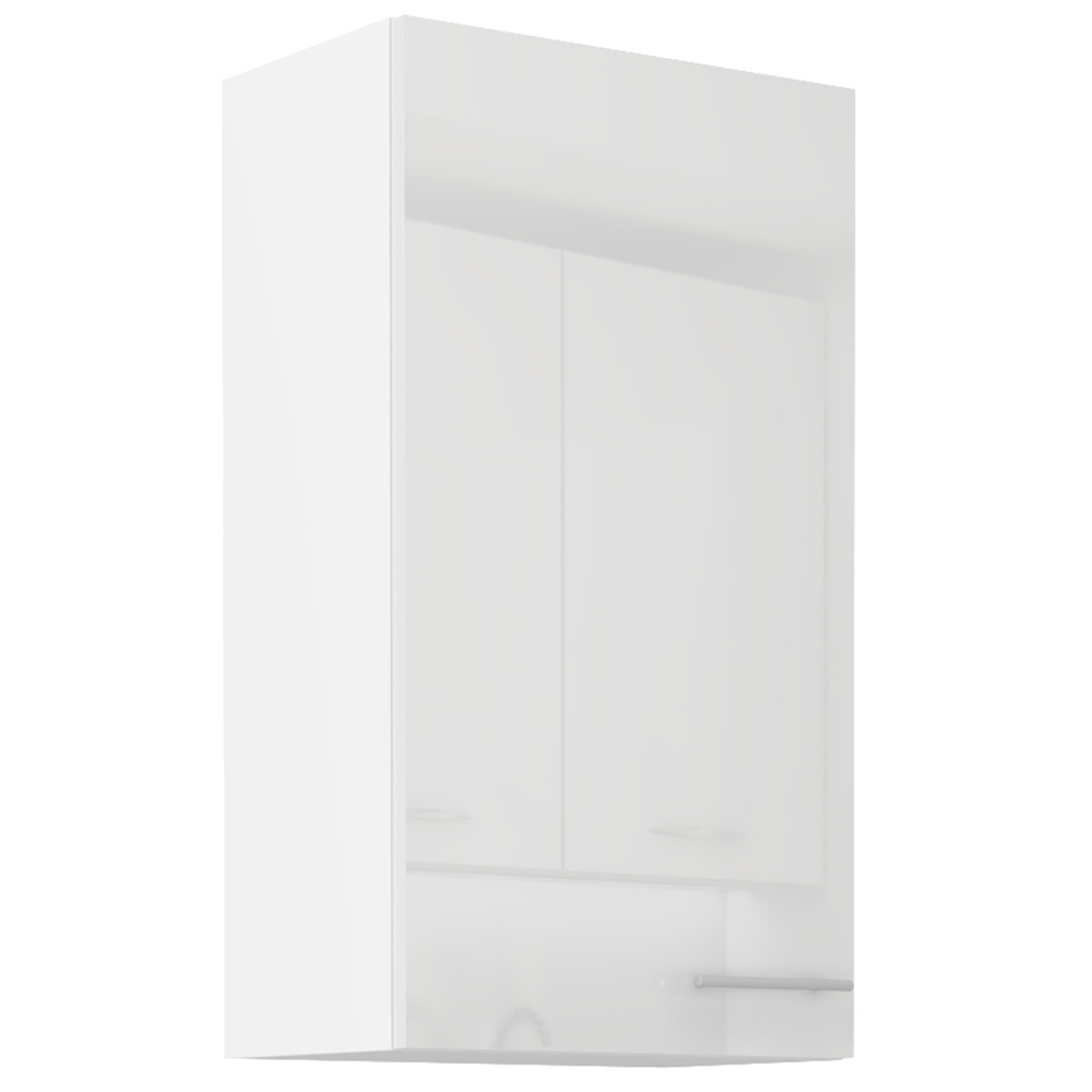 LARA wh | horní skříňka 60G-90 1F s policemi | 60 cm | UNI dvířka | VYSOKÁ | bílá lesk