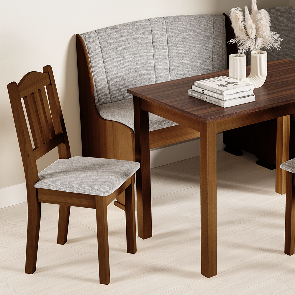 Jídelní set JOVIŠ | nerozkládací stůl 120x70 cm + 2x židle + jídelní lavice | VÝBĚR BAREV a TKANIN