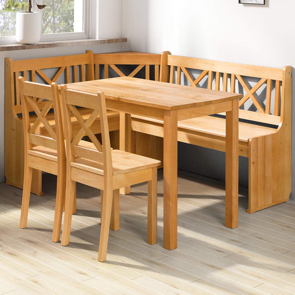 Jídelní set FRANCE 2 | nerozkládací stůl 100x60 cm + 2x židle + lavice | VÝBĚR BAREV a TKANIN