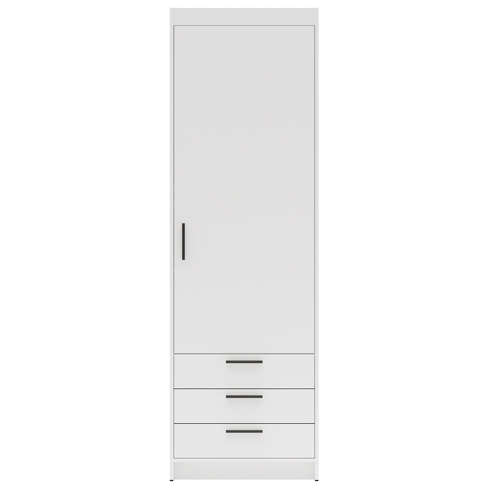 Šatní skříň ELENA 1D 3S | 59,9 cm | UNI dvířka | bílá