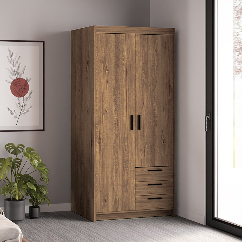 Šatní skříň ELENA 2D 3S | 89,7 cm | dub lefkas