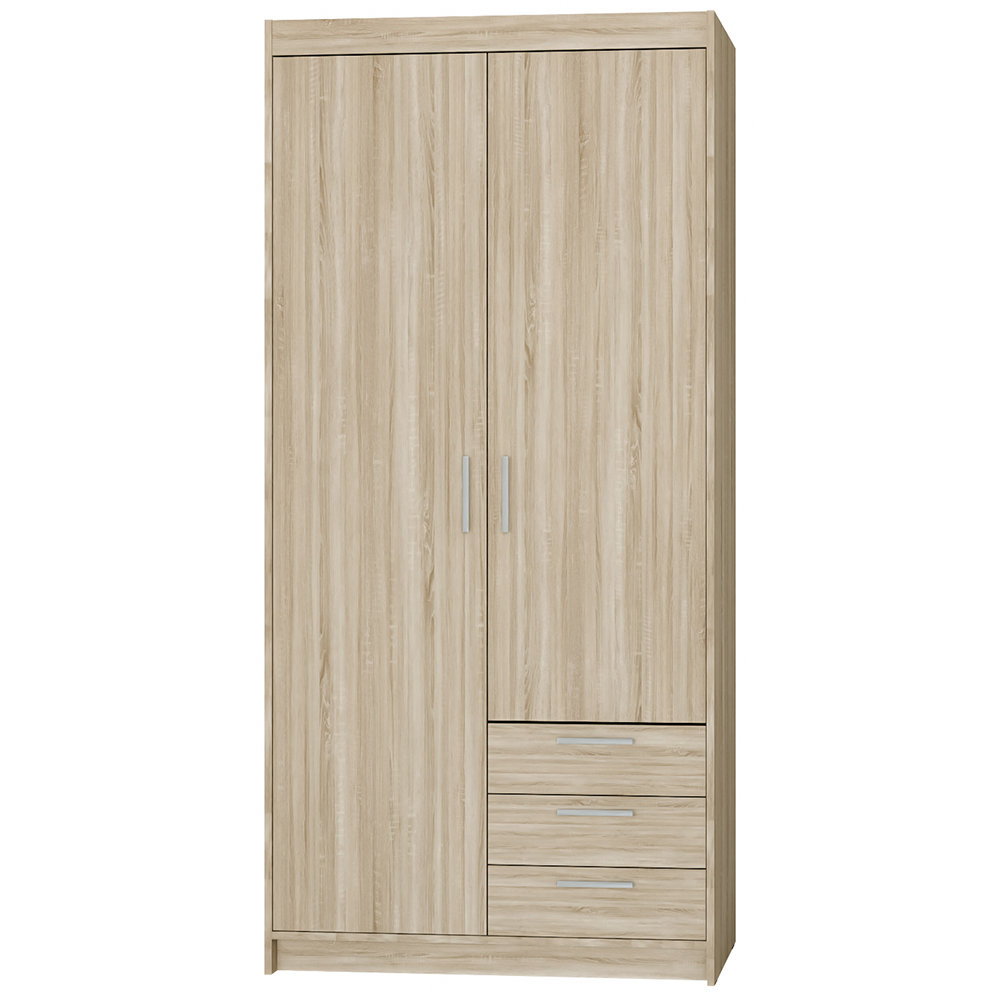 Šatní skříň ELENA 2D 3S | 89,7 cm | dub sonoma