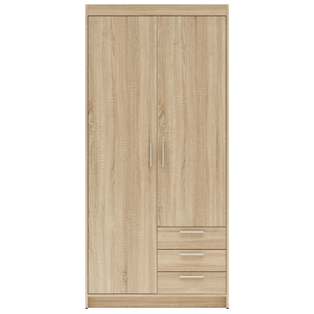 Šatní skříň ELENA 2D 3S | 89,7 cm | dub sonoma