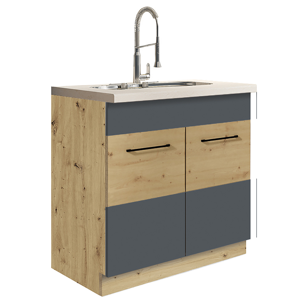 Kuchyňská linka INFINITY s | 260 cm | artisan/šedá mat | VÝBĚR KOVÁNÍ