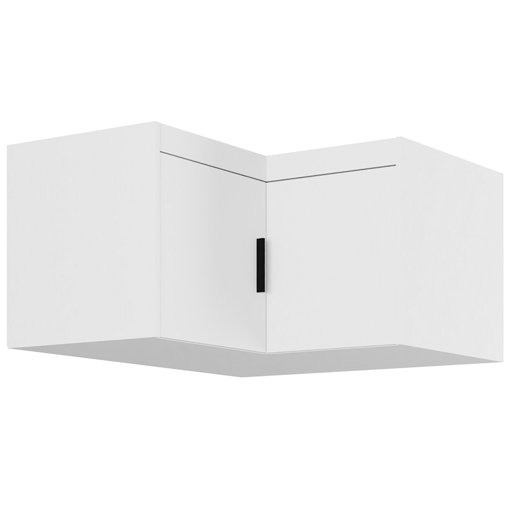 Nástavec na šatní skříň ELENA 2D NAR rohový | 97,8x97,8 cm | bílá