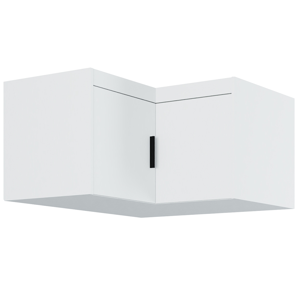 Šatní skříň ELENA 2D NAR rohová + nástavec | 97,8x97,8 cm | bílá