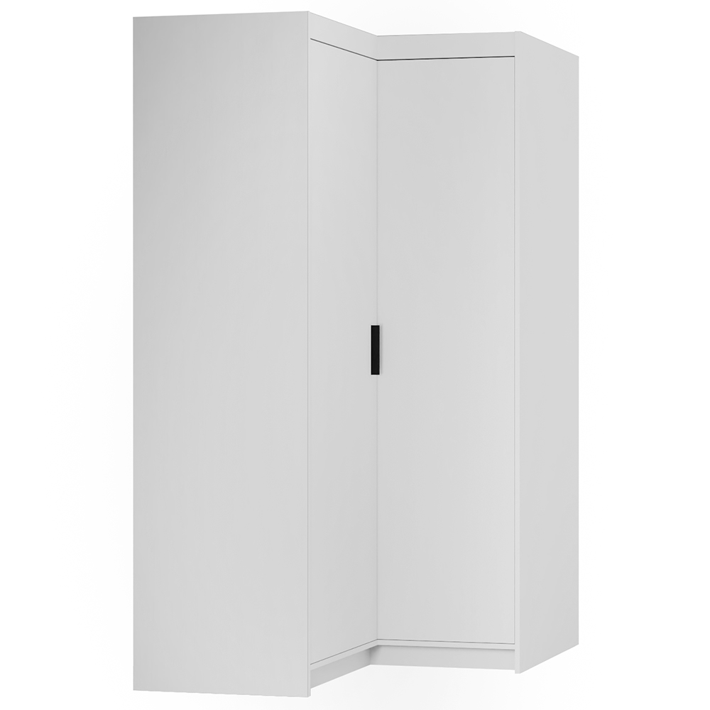 Šatní skříň ELENA 2D NAR rohová + nástavec | 97,8x97,8 cm | bílá