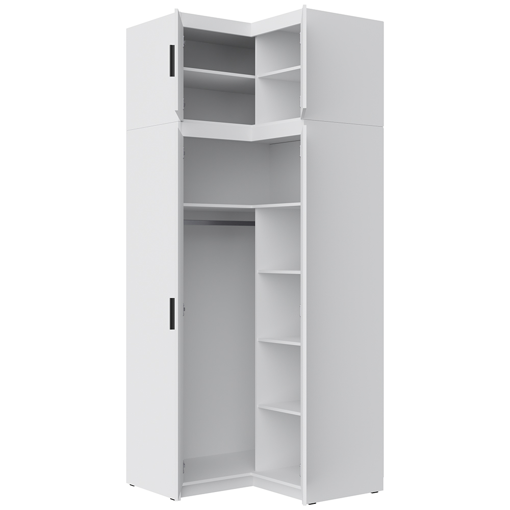 Šatní skříň ELENA 2D NAR rohová + nástavec | 97,8x97,8 cm | dub lefkas