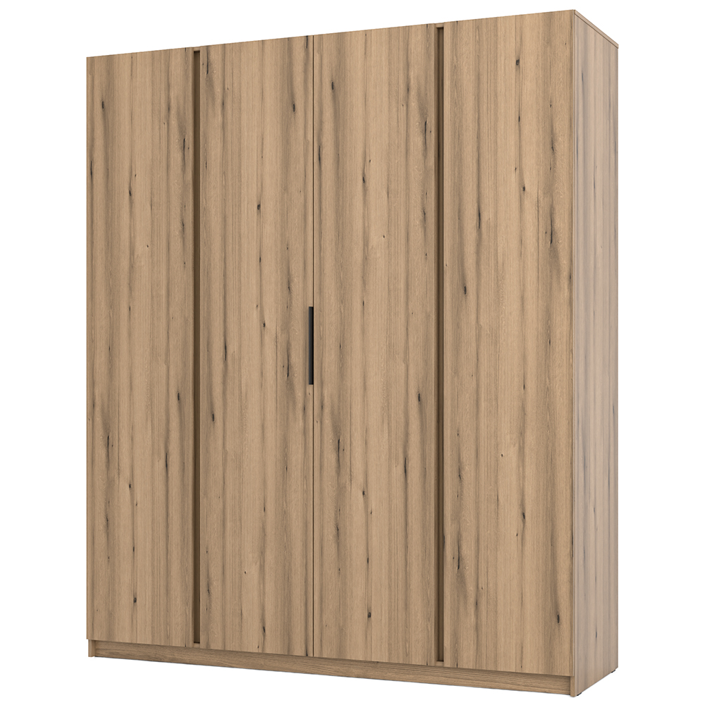 Šatní skříň KAJA 4F | 200 cm | bez zrcadla | VYSOKÁ | evoke