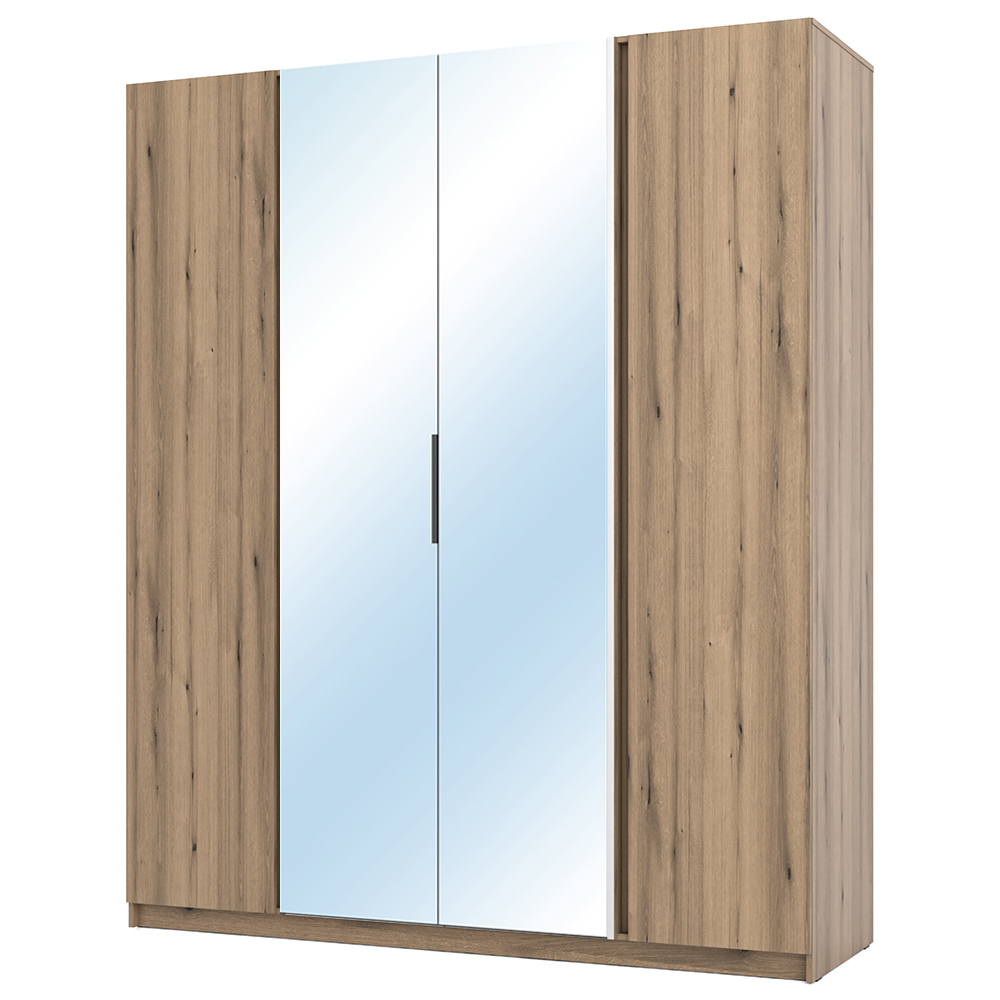 Šatní skříň KAJA 2F 2LU | 200 cm | se zrcadly | VYSOKÁ | evoke