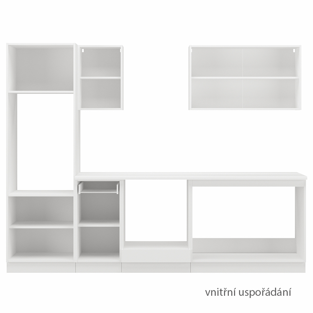 Kuchyňská linka TONI | 260 cm | S PRACOVNÍ DESKOU | bílá/skagerrak modrá