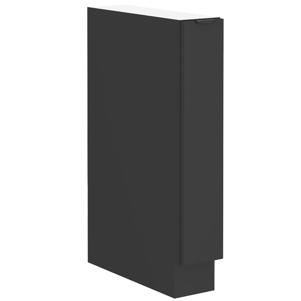 SIENA | dolní skříňka 15 D CARGO s výsuvnou drátěnou policí | 15 cm | černá