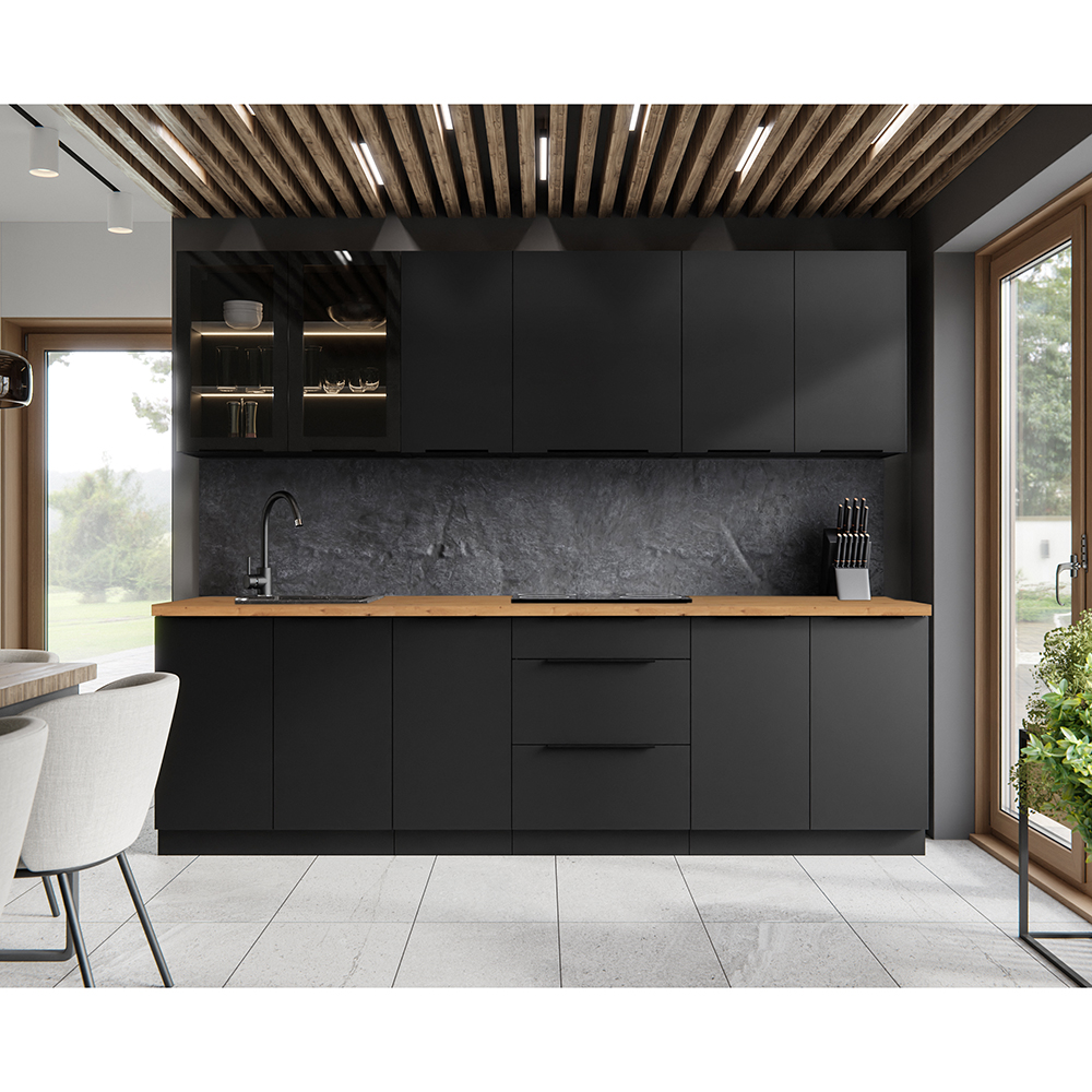 SIENA | horní skříňka 80 GU-36 1F výklopná | 80 cm | černá