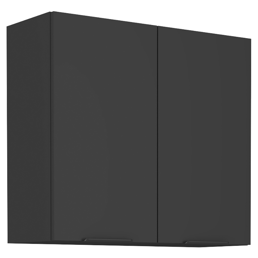 SIENA | horní skříňka 80 G-72 2F s policemi | 80 cm | černá