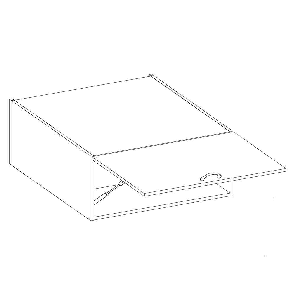 SIENA | horní skříňka 60 NAGU-36 1F výklopná | 60 cm | HLUBOKÁ | černá